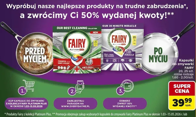 Kapsułki do zmywarki Platinum Plus, różne rodzaje promocja w Carrefour Market
