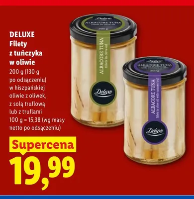 Filety z tuńczyka w oliwie z solą truflową Deluxe promocja w Lidl
