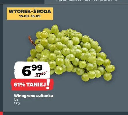 Winogrona sułtanka promocja w Netto