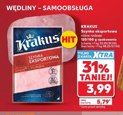 Szynka eksportowa Krakus promocja w Kaufland
