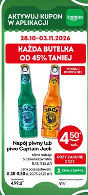 Napój piwny Captain Jack Blue Pineapple promocja w Żabka