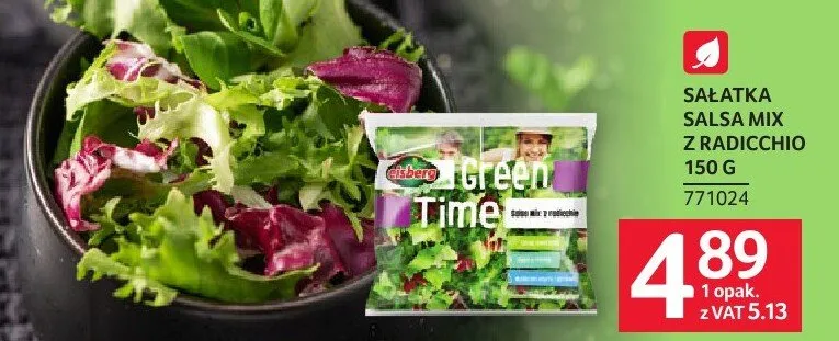 Sałatka salsa mix z radicchio 150 g promocja w Selgros