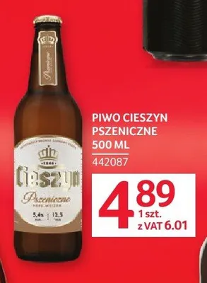 Piwo Cieszyn Pszeniczne promocja w Selgros