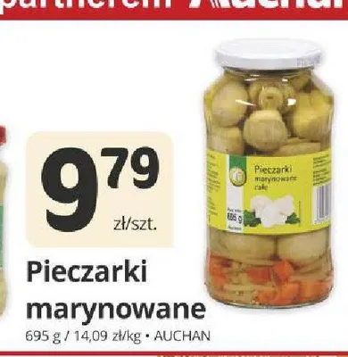 Pieczarki marynowane Auchan promocja w Marketvita