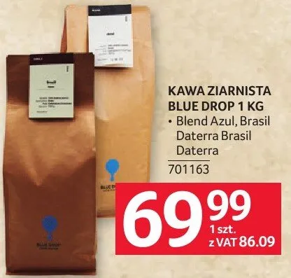 Kawa ziarnista Blue Drop Blend Azul, Brasil Daterra Brasil Daterra promocja w Selgros
