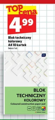 Blok techniczny kolorowy A4 Interdruk promocja w TOPAZ