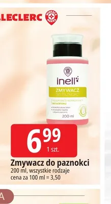 Zmywacz do paznokci Inell promocja w Leclerc