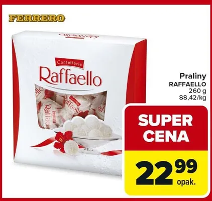 Praliny RAFFAELLO 260g promocja w Carrefour