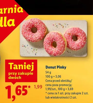 Donut Pinky 54 g promocja w Lidl