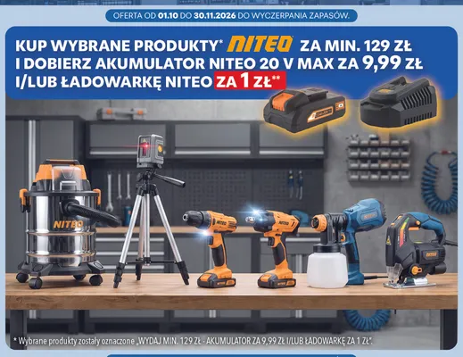 Akumulator Niteo 20V Max promocja w Biedronka Home