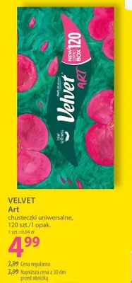 Chusteczki uniwersalne Velvet Art promocja w Hebe