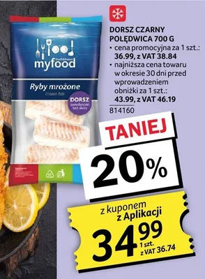 Dorsz czarny polędwica 700g Myfood promocja w Selgros