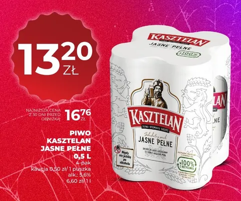 Piwo Kasztelan 4-pak promocja w Duży Ben
