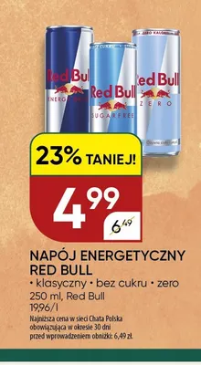 Napój energetyczny Red Bull klasyczny promocja w Chata Polska