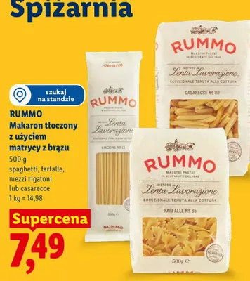 Makaron farfalle Rummo promocja w Lidl