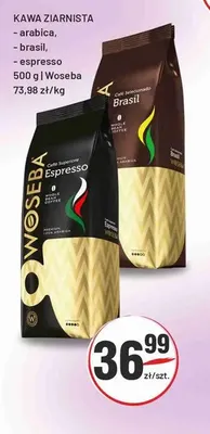 Kawa ziarnista arabica Woseba promocja w Sedal