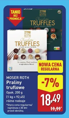 Praliny truflowe Moser Roth promocja w Aldi
