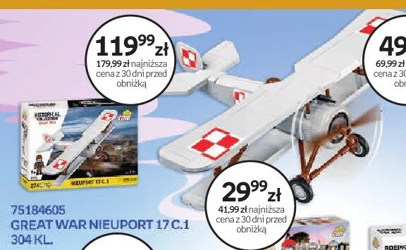 Klocki COBI 75184605 Great War Nieuport 17 C.1 304 kl. promocja w Empik