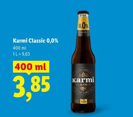 Piwo bezalkoholowe Karmi Classic 0,0% promocja w Lidl