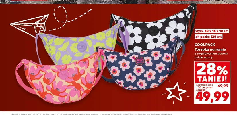 Torebka na ramię Coolpack z regulowanym pasem promocja w Kaufland