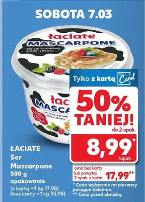 Ser mascarpone opakowanie promocja w Kaufland