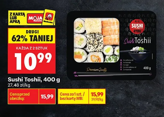 Sushi Toshii Sushi 4You promocja w Biedronka