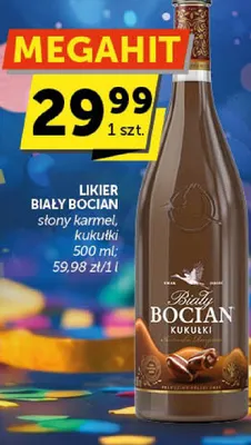 Likier Biały Bocian słony karmel, kukułki promocja w Euro Sklep