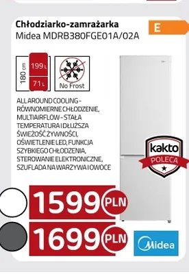 Chłodziarko-zamrażarka Midea MDRB380FGE02A promocja w kakto.pl