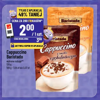 Kawa rozpuszczalna Cappuccino o smaku czekoladowym Baristado promocja w POLOmarket