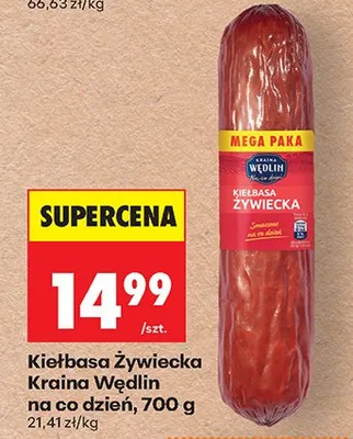 Kiełbasa Żywiecka Kraina Wedlin na co dzień promocja w Biedronka