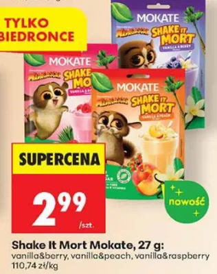 Napój instant Mokate Shake It Mort Vanilla & Raspberry promocja w Biedronka