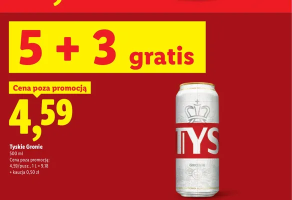 Piwo Tyskie Gronie promocja w Lidl