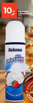 Bita śmietana w sprayu Bakoma promocja w Dealz