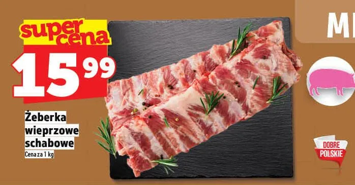 Żeberka wieprzowe schabowe promocja w TOPAZ