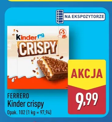 Kinder crispy Ferrero promocja w Aldi