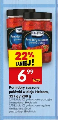 Pomidory suszone połówki w oleju Helcom promocja w Twój Market