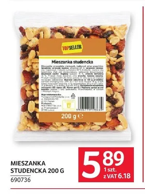 Mieszanka studencka Topseller promocja w Selgros