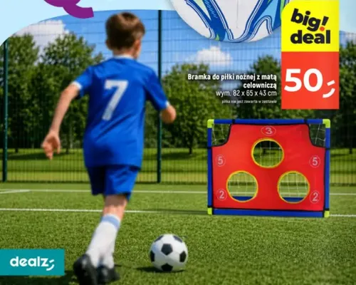 Bramka do piłki nożnej z matą celowniczą wym. 82x65x43cm promocja w Dealz