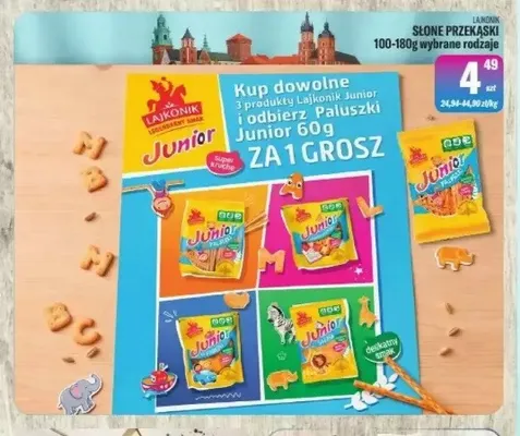 Słone przekąski Lajkonik promocja w Tomi Markt