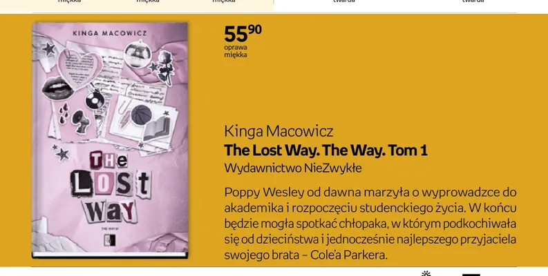 Książka The Lost Way. The Way. Tom 1 Kinga Macowicz oprawa miękka promocja w Empik