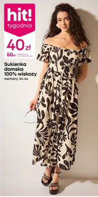 Sukienka damska 100% wiskozy rozmiary 34-44 promocja w Pepco