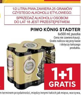 Piwo König Stadter 6-pak 500 ml promocja w Stokrotka