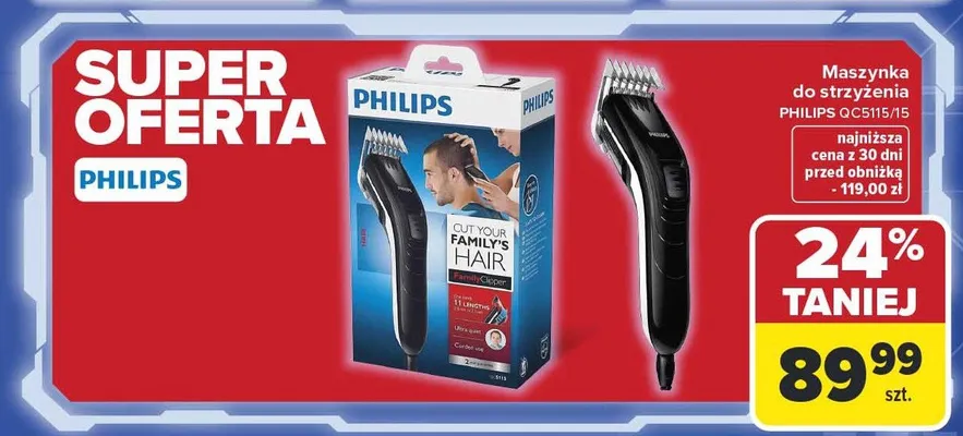 Maszynka do strzyżenia PHILIPS QC5115/15 promocja w Carrefour