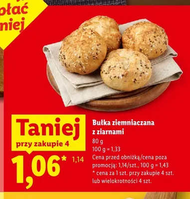 Bułka ziemniaczana z ziarnami promocja w Lidl