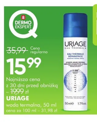 Woda termalna Uriage promocja w Super-Pharm