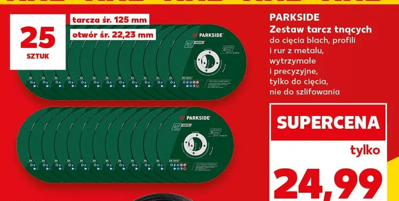 Zestaw tarcz tnących Parkside promocja w Kaufland