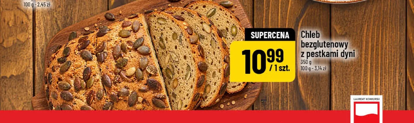 Chleb bezglutenowy z pestkami dyni promocja w POLOmarket