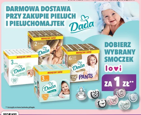 Pieluchy i pieluchomajtki różne rodzaje promocja w Biedronka Home