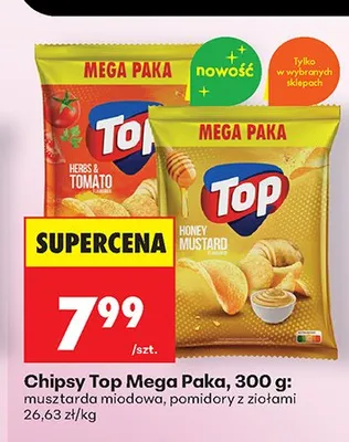 Chipsy Top Mega Paka pomidory z ziołami promocja w Biedronka