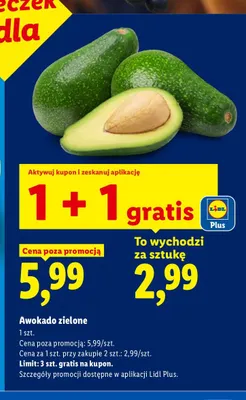 Awokado zielone promocja w Lidl